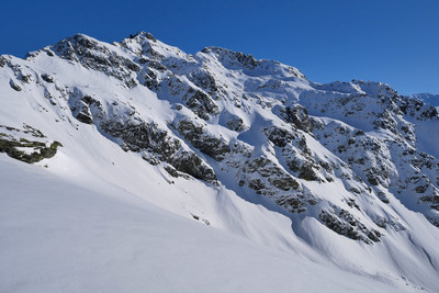 Versant W de la dent du Pra