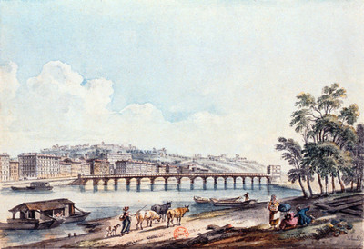 Le Rhône à Lyon par J.F. Lallemand