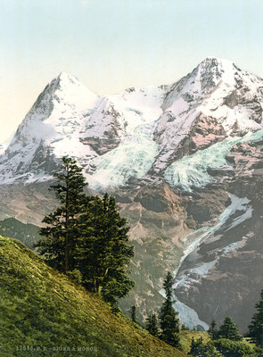 Eiger et Mönch en 1900 par Photoglob N°0000017586 Eiger et Mönch en 1900 par Photoglob N°0000017586