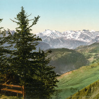 Vue du Stanserhorn vers le Titlis, en 1900 par Photoglob N°0000017008