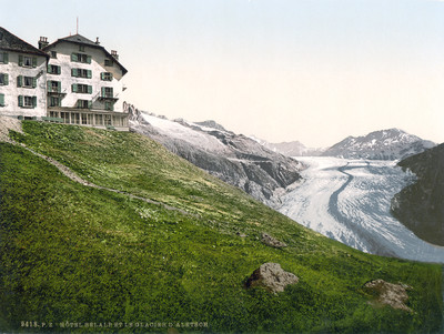 Glacier d'Aletsch vu de Belalp en 1900 Glacier d'Aletsch vu de Belalp en 1900