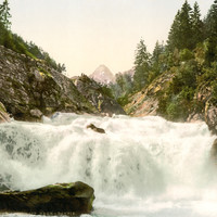 Vispa au dessus de Täsch en 1900 par Photoglob N°0000016481