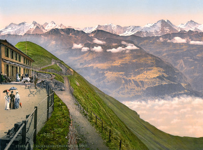 Alpes Bernoises vues du Rothorn de Brienz, en 1900 par Photoglob N°0000017562