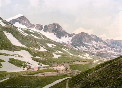 Galenstock et col de la Furka, en 1900 par Photoglob N°0000017600 Galenstock et col de la Furka, en 1900 par Photoglob N°0000017600