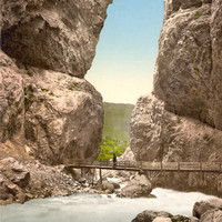 Gletscherschlucht à Grindelwald en 1900 par Photoglob N°0000001630