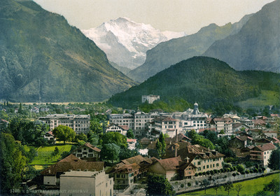 Interlaken et Jungfrau en 1900 par Photoglob N°0000001706