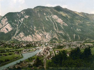 Interlaken et Aar, en 1900 par Photoglob N°0000016877