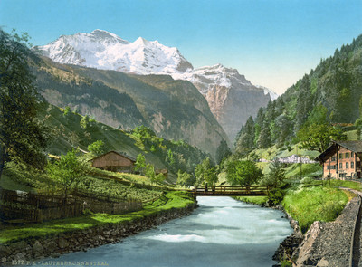 Lütschine et Jungfrau en 1900 par Photoglob N°0000001572