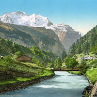 Lütschine et Jungfrau en 1900 par Photoglob N°0000001572