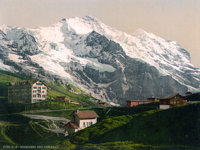 Kleine Scheideg, Jungfrau, en 1900 par Photoglob N°0000008194