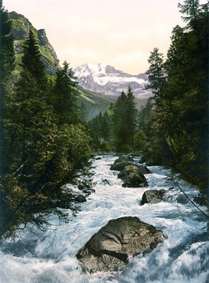 La Kander et Doldenhorn, en 1900 par Photoglob N°0000009240