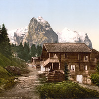 Scierie de Rosenlaui en 1900 par Photoglob N°0000006591