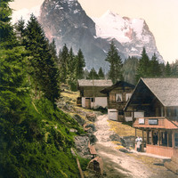 Scierie de Rosenlaui en 1900 par Photoglob N°0000009234