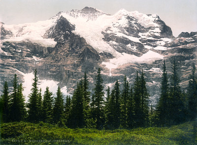 Jungfrau vue de Wengeralp, en 1900 par Photoglob N°0000001604 Jungfrau vue de Wengeralp, en 1900 par Photoglob N°0000001604
