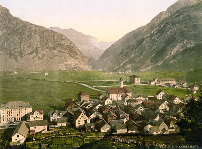 Andermatt en 1900 par Photoglob N°0000001424 Andermatt en 1900 par Photoglob N°0000001424