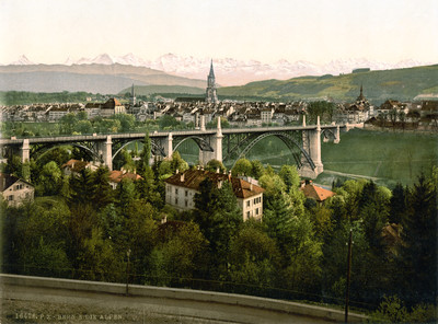 Berne et Alpes Bernoises en 1900 par Photoglob N°0000016476