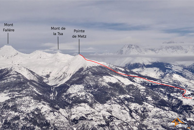 Pointe de Metz ou de Chaligne à proximité depuis Lin Blanc