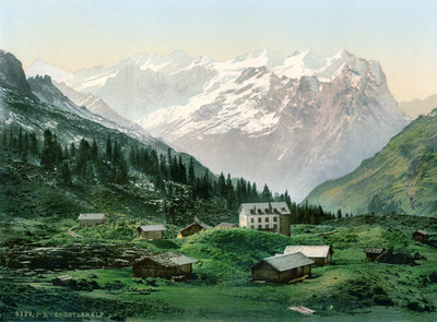 Egstenalp vue sur le Wetterhorn, en 1900 par Photoglob N°0000008339 Egstenalp vue sur le Wetterhorn, en 1900 par Photoglob N°0000008339