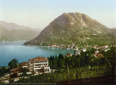 Lac de Lugano et Salvatore, en 1900 par Photoglob N°0000001561 Lac de Lugano et Salvatore, en 1900 par Photoglob N°0000001561