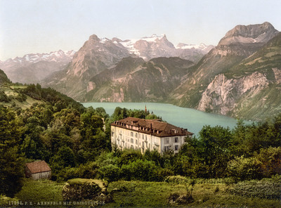 Lac des 4 cantons, Urirotstock, en 1900 par Photoglob N°0000017594 Lac des 4 cantons, Urirotstock, en 1900 par Photoglob N°0000017594