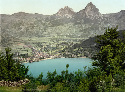 Brunnen et les Mythen, en 1900 par Photoglob N°0000006319 Brunnen et les Mythen, en 1900 par Photoglob N°0000006319
