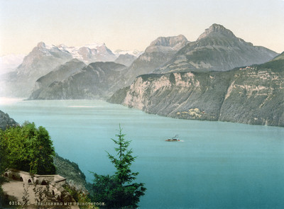 Lac des Quatres-Cantons vu de Morschach, en 1900 par Photoglob N°0000006316 Lac des Quatres-Cantons vu de Morschach, en 1900 par Photoglob N°0000006316