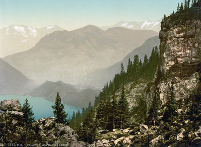 Alpnachersee vu du versant du Pilatus, en 1900 par Photoglob N°0000001192 Alpnachersee vu du versant du Pilatus, en 1900 par Photoglob N°0000001192