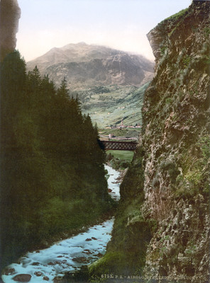 Tessin au défilé de Stalvedro en 1900 par Photoglob N°0000006753 Tessin au défilé de Stalvedro en 1900 par Photoglob N°0000006753