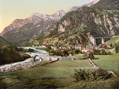 Amsteg en 1900 par Photoglob N°0000017027 Amsteg en 1900 par Photoglob N°0000017027
