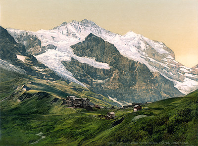 Kleine Scheidegg et Jungfrau, en 1900 par Photoglob N°0000017070