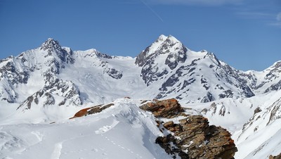 Combe Varin vue du sommet, avec de bons yeux, de ma trace de la veille 