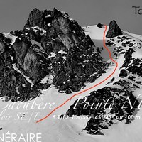 Pic de caoubère Pointe NE Couloir SE/E Itinéraire