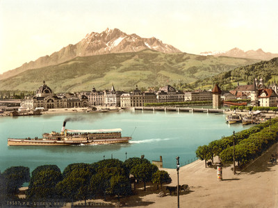 Lucerne et le Pilatus, en 1900 par Photoglob N°0000016587 Lucerne et le Pilatus, en 1900 par Photoglob N°0000016587