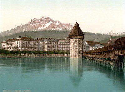 Lucerne et le Pilatus, en 1900 par Photoglob N°0000001382 Lucerne et le Pilatus, en 1900 par Photoglob N°0000001382