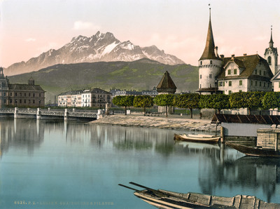 Pilatus vu de Lucerne, en 1900 par Photoglob N°0000006626 Pilatus vu de Lucerne, en 1900 par Photoglob N°0000006626