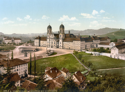 Einsiedeln en 1900 Photoglob N°0000001966 Einsiedeln en 1900 Photoglob N°0000001966