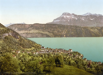 Gersau en 1900 par Photoglob N°0000017595 Gersau en 1900 par Photoglob N°0000017595