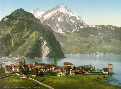 Standstadt et le Pilatus, en 1900 par Photoglob N°0000006604 Standstadt et le Pilatus, en 1900 par Photoglob N°0000006604