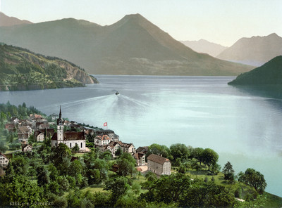Vitznau, Lac des 4 Cantons, en 1900 par Photoglob N°0000006364 Vitznau, Lac des 4 Cantons, en 1900 par Photoglob N°0000006364