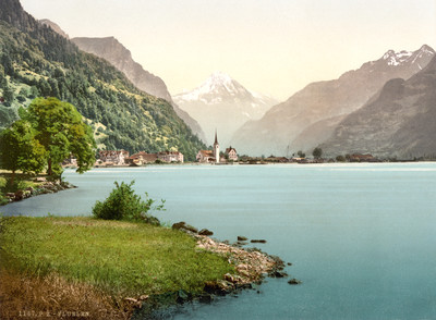 Flüelen en 1900 par Photoglob N°0000001147 Flüelen en 1900 par Photoglob N°0000001147