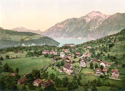 Morschach - Axenstein - lac des 4 Cantons en 1900 par Photoglob N°0000017022 Morschach - Axenstein - lac des 4 Cantons en 1900 par Photoglob N°0000017022