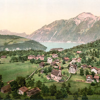 Morschach - Axenstein - lac des 4 Cantons en 1900 par Photoglob N°0000017022