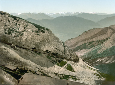 Vue du Pilatus vers le Titlis, en 1900 par Photoglob N°0000006611 Vue du Pilatus vers le Titlis, en 1900 par Photoglob N°0000006611