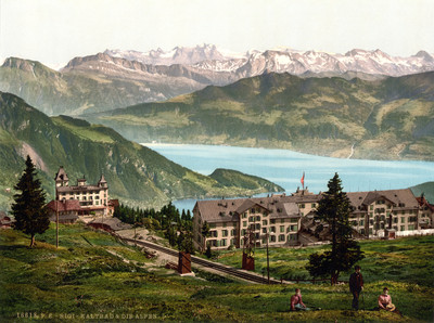 Rigi Kaltbad et les Alpes en 1900 par Photoglob N°0000016618 Rigi Kaltbad et les Alpes en 1900 par Photoglob N°0000016618