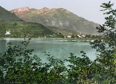 Sarnen et son lac, Pilatus, en 1900 par Photoglob N°0000008357 Sarnen et son lac, Pilatus, en 1900 par Photoglob N°0000008357