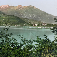 Sarnen et son lac, Pilatus, en 1900 par Photoglob N°0000008357