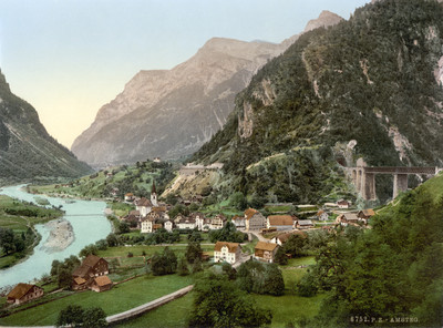 Amsteg en 1900 par Photoglob N°0000006752 Amsteg en 1900 par Photoglob N°0000006752