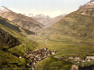 Andermatt en 1900 par Photoglob N°0000016685 Andermatt en 1900 par Photoglob N°0000016685