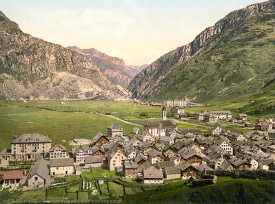 Andermatt en 1900 par Photoglob N°0000017628, Andermatt en 1900 par Photoglob N°0000017628,