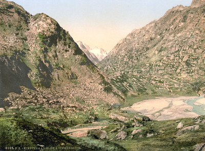 Aar à l'emplacement du Grimselsee, en 1900 par Photoglob N°0000006196